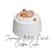 [10 - 11月/自取] Japanese White Peach Chiffon Cake (serves 4-5 people)